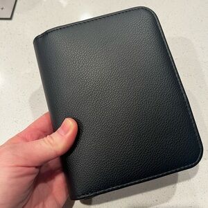 A7 pocket black and gold zipper wallet cash envelope planner